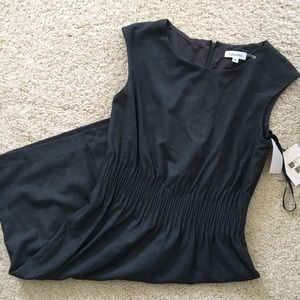New Calvin Klein Dress Party ruched sheath cocktail classic cinch work grey 8 me